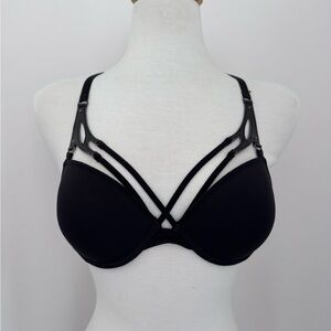 Marlies Dekkers “Undressed” Strappy Leather Detail Bra – Black